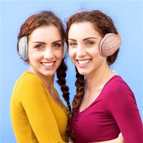 4 Pack Furry Warm Knit Earmuffs Fleece Winter Ear Muffs Foldable Ear Covers - Picture 7 of 7